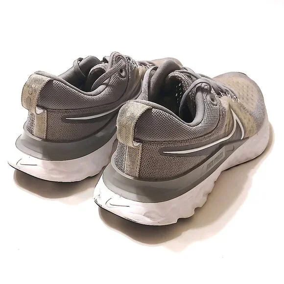 Nike React Infinity Run Flyknit Running Shoes – Gray & White - Size 8.5 - Picture 6 of 8